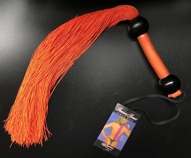 Sportsheets Large Rubber Whip Orange - - Whips And Crops