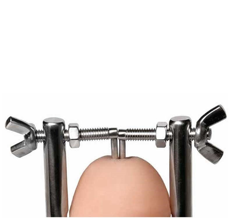 Stainless Steel Penis Stretcher & Male Chastity Device - - Ball and Cock Toys