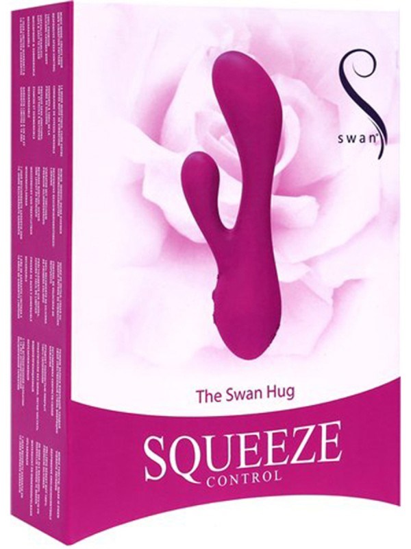 The Swan Hug with Squeeze Control Pink - Rabbit Vibrators
