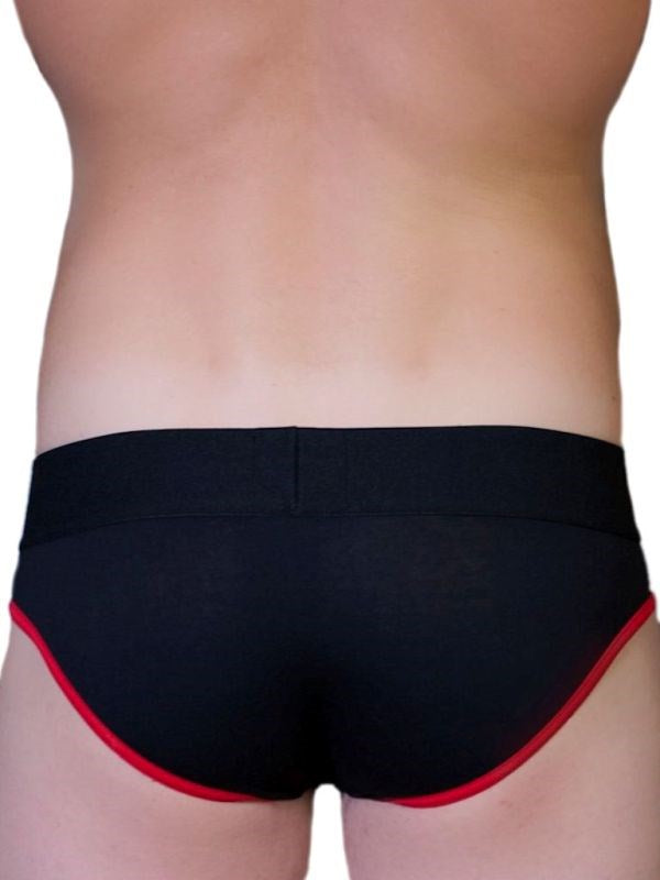 TIM Gear Black and Red Brief Large - Mens Briefs And Boxers