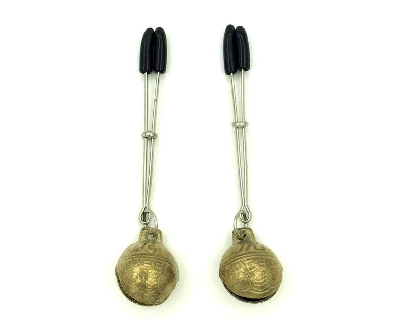 Tweezer Nipple Clamps with Bells - - Nipple and Clit Clamps