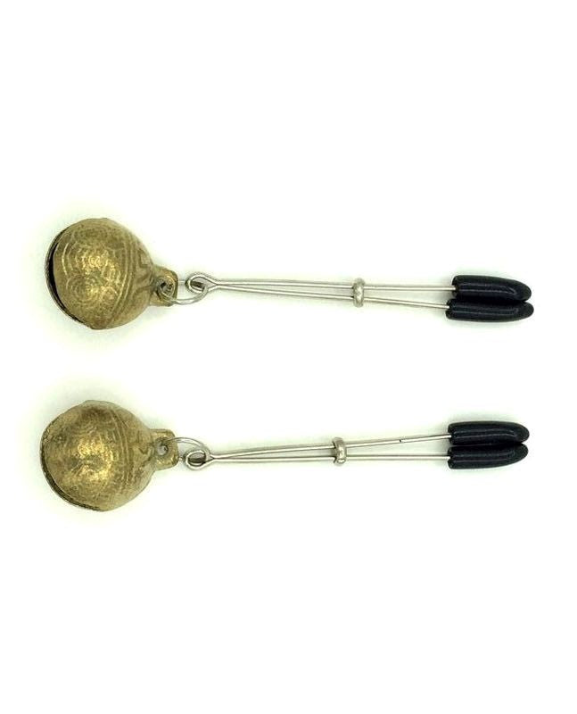 Tweezer Nipple Clamps with Bells - - Nipple and Clit Clamps