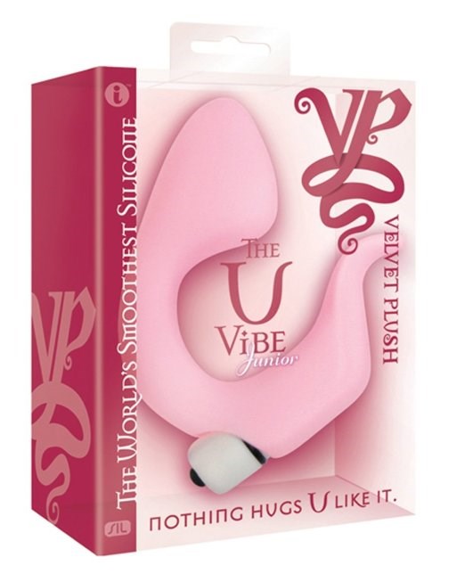 Velvet Plush U Vibe Junior Pink Massager - - Waterproof Vibrators
