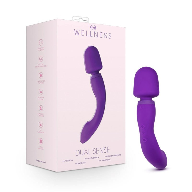 Blush Novelties Wellness Dual Sense - Powerful Wand and Vibrator Combo - - Body Wands