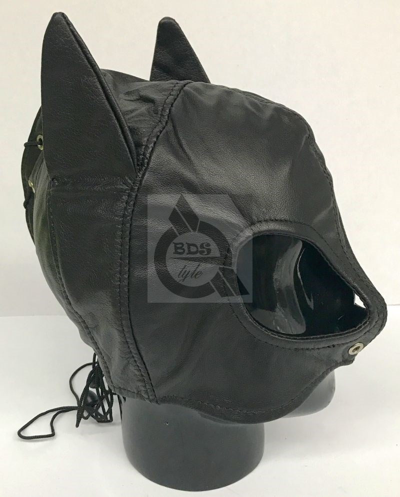 Wicked Wench Feline PVC Hood - - Bondage Hoods