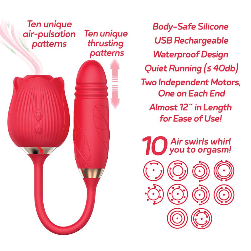 Wild Rose SUCTION THRUSTER Air Pulse Vibe - - Clit Ticklers and Pulsators