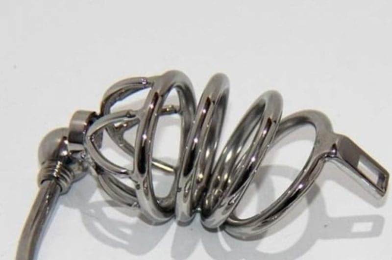 Instituted Cock Cage & Penis Plug Small - - Male Chastity