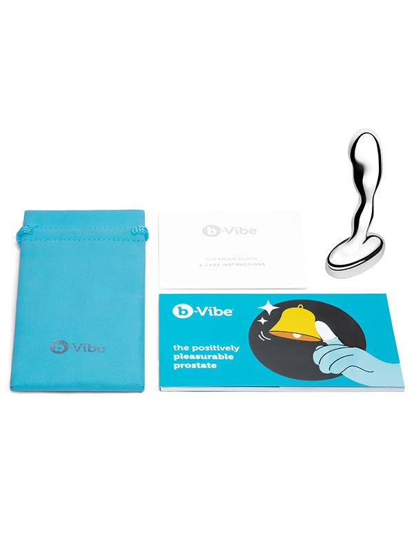 b-Vibe Stainless Steel Prostate Massager Plug - - Prostate Toys