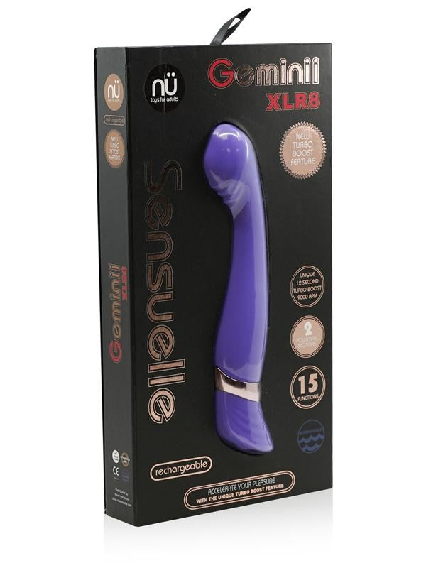 Nu Sensuelle Geminii XLR8 G-Spot Vibrator with Fluttering Tip - G-Spot Vibrators