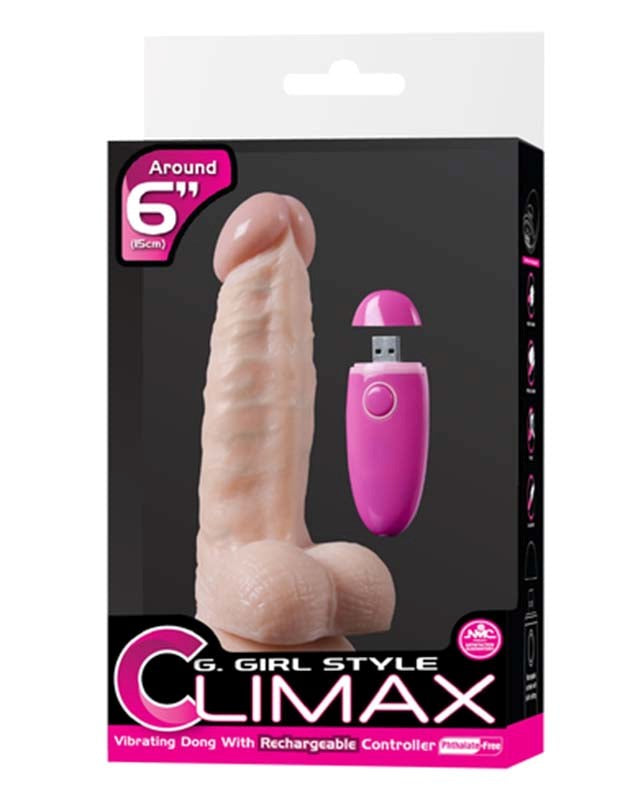 G-Girl Style Climax Vibrating 6" Dong Version 2 - - Realistic Dildos