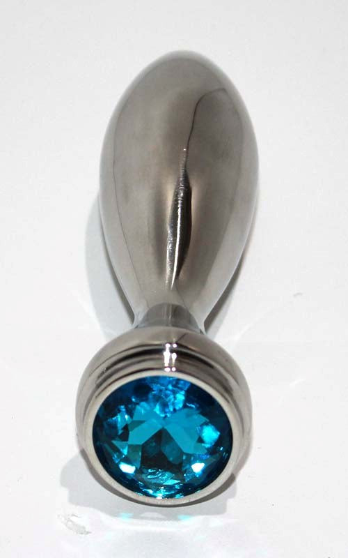 Little Boy Jewelled Medium Anal Plug Emerald - - Steel Sex Toys