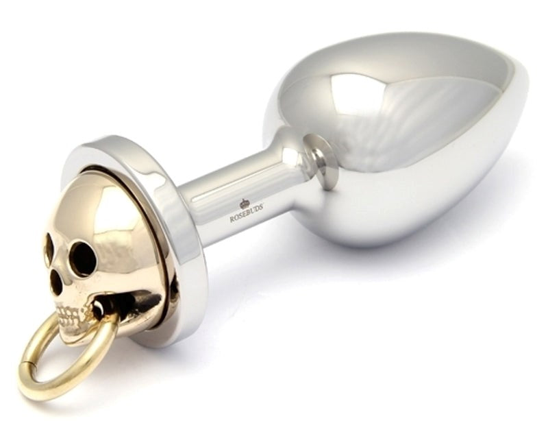 Rosebuds Luxe Skull Flash Gold Medium - - Steel Sex Toys