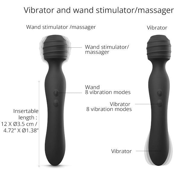 LOVE TO LOVE Twist Double Ender - Dual Vibrating Wand for Endless Delight - - Body Wands