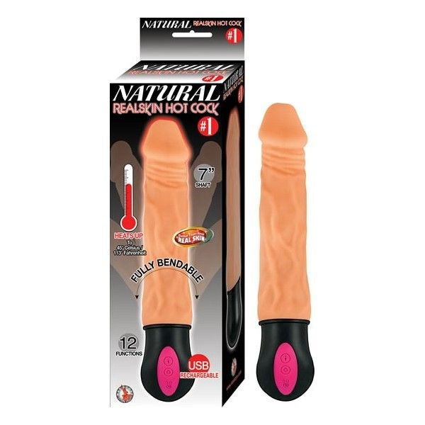 Nasstoys NATURAL REALSKIN 7" Heated Pleasure Toy - - Vibrating Dildos