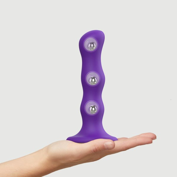 Euphoric Enchantment - Strap-On-Me Silicone Dildo Plug with Rotating Geisha Balls - Anal Dildos