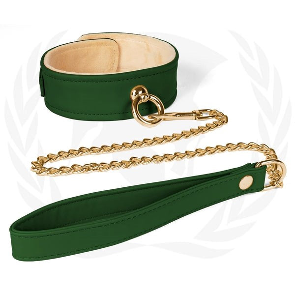 Spartacus Enterprises - Vegan Collar & Chain Leash For Slaves - Collars and Leads