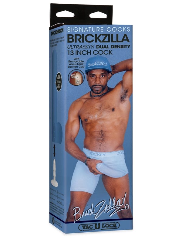 Brickzilla 13 Inch ULTRASKYN Realistic Cock with Vac-U-Lock Suction Cup - - Realistic Dildos