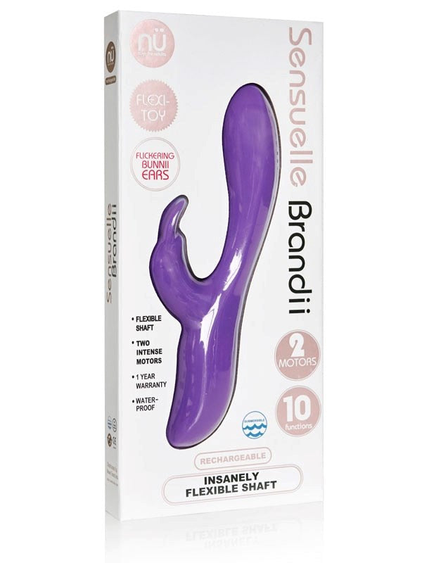 Nu Sensuelle Brandii - Dual-Motor Vibrator for Versatile Stimulation - Rabbit Vibrators