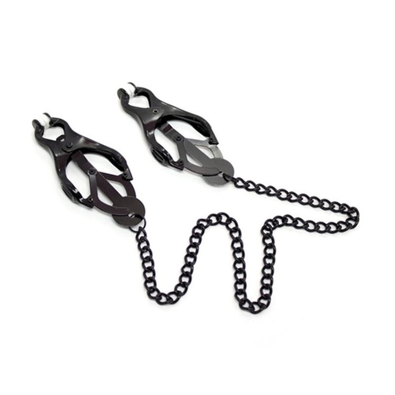 Japanese Clover Clamps With Chain - - Nipple and Clit Clamps