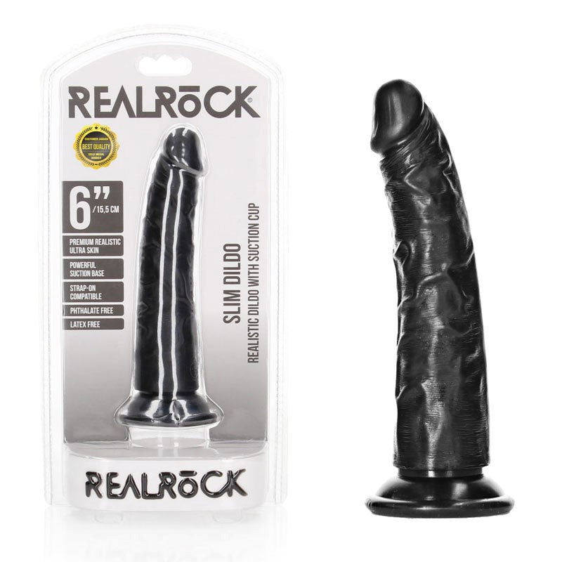 REALROCK Realistic Slim Dildo 15.5 cm - - Realistic Dildos