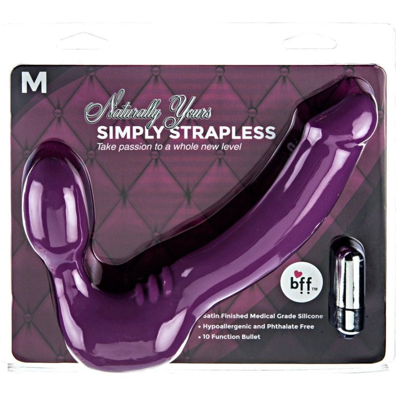Simply Strapless Vibrating Silicone Strap-On Medium - Love Eggs and Kegel Exercisers