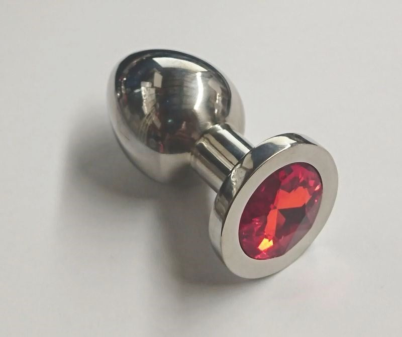 Bedazzled Steel Butt Plug Medium - Waterproof Vibrators