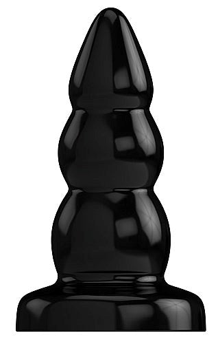 Bottom Line Rubber Butt Plug Black Model 6 - - Butt Plugs