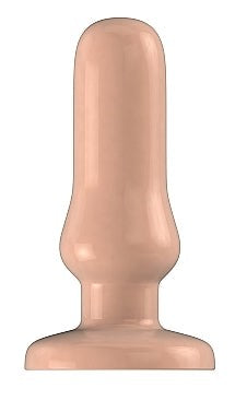 Bottom Line Rubber Butt Plug Flesh Model 4 - - Butt Plugs