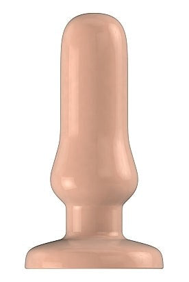 Bottom Line Rubber Butt Plug Flesh Model 4 - - Butt Plugs