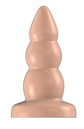 Bottom Line Rubber Butt Plug Flesh Model 6 - - Butt Plugs