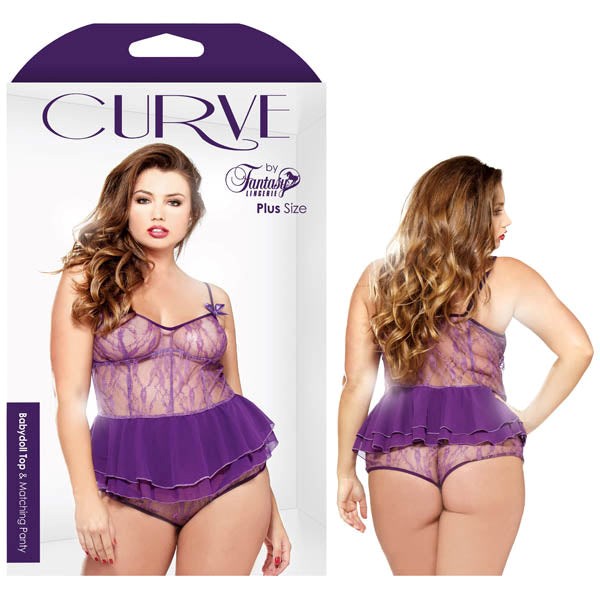 Curve Babydoll Top & Panty - - Babydolls and Chemises