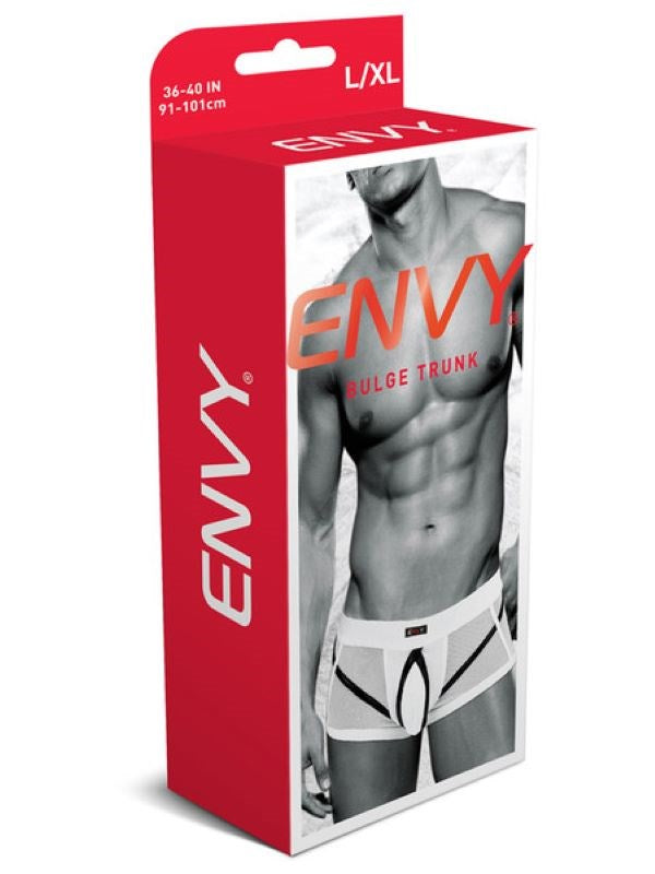 Envy Comfort-Fit Bulge Trunk - White - Mens Briefs And Boxers