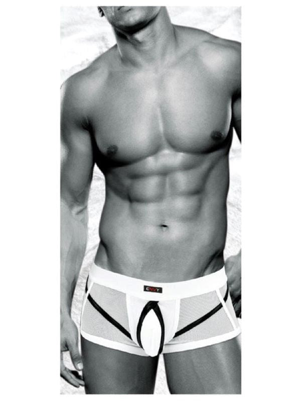 Envy Comfort-Fit Bulge Trunk - White - Mens Briefs And Boxers