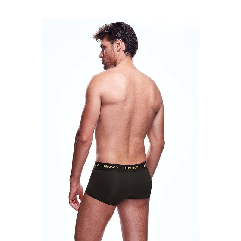 ENVY Mesh Short Boxer - Black - Mens Briefs And Boxers