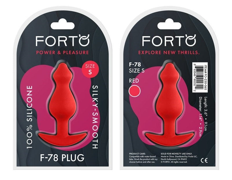 Forto F-78 Pointee Plug Red - - Butt Plugs
