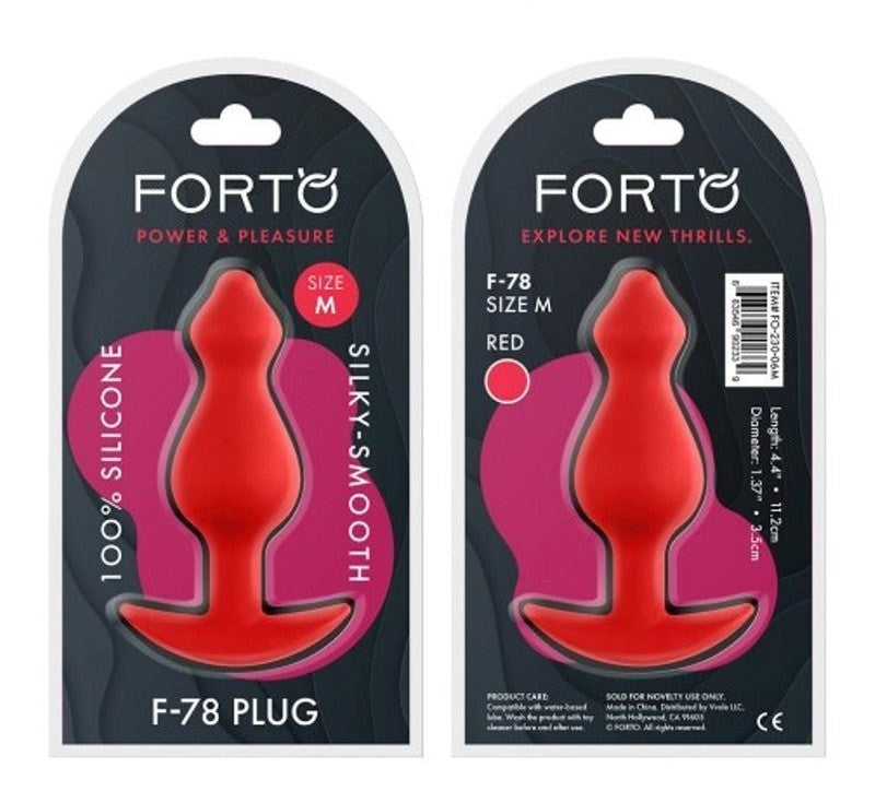 Forto F-78 Pointee Plug Red - - Butt Plugs