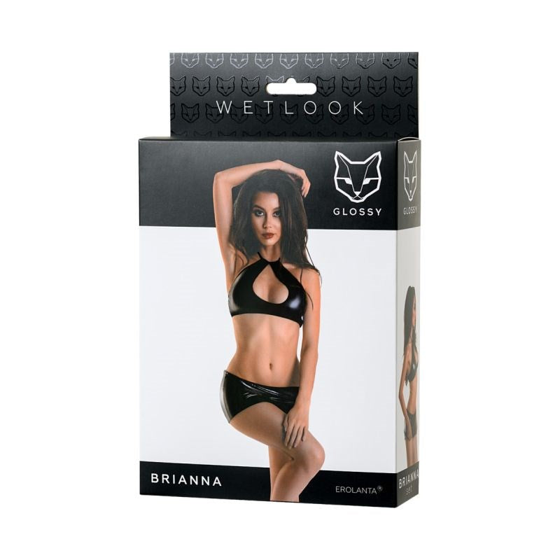 Glossy Wetlook Set Brianna - - Bras and Bra Sets
