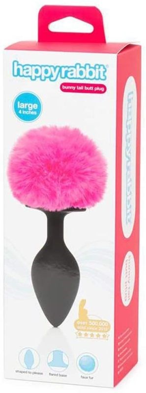 Happy Rabbit Pink Bunny Tail Plug - - Butt Plugs