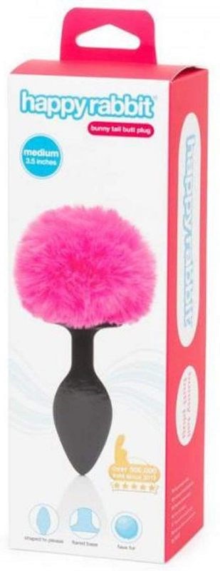 Happy Rabbit Pink Bunny Tail Plug - - Butt Plugs