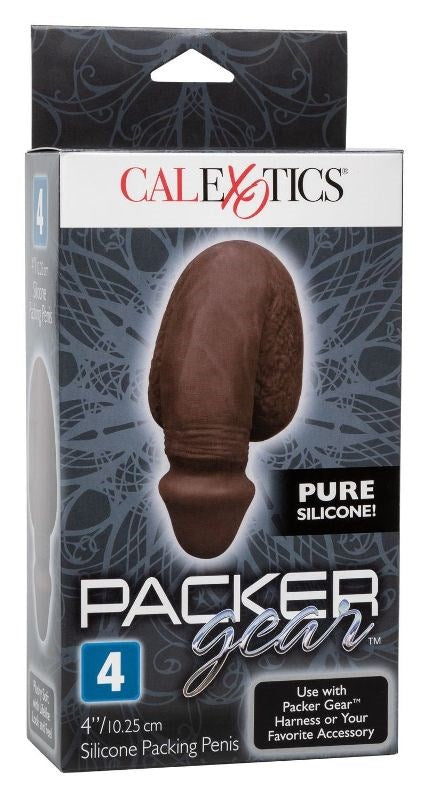 Packer Gear Silicone Penis Black - - Strap On Sextoys
