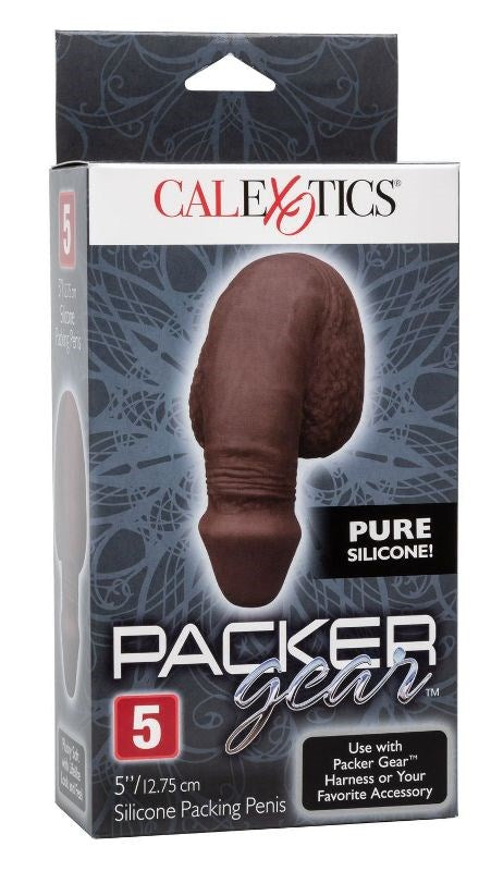 Packer Gear Silicone Penis Black - - Strap On Sextoys