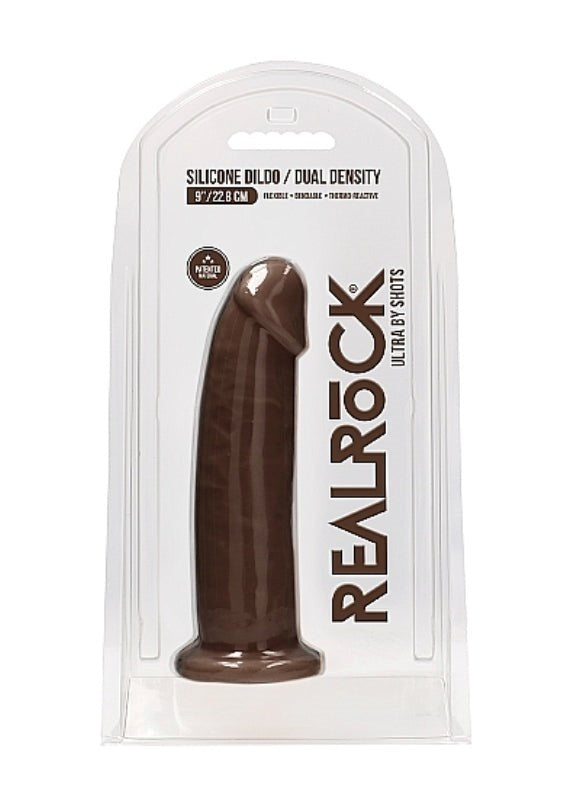 Realrock Ultra Silicone Dildo Brown - - Realistic Dildos
