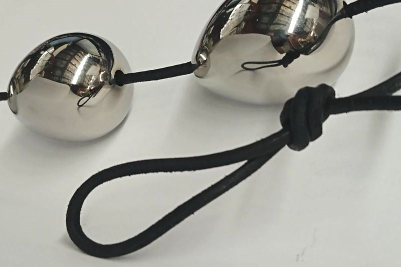 Steel Anal Balls with Cord - - Love Eggs and Kegel Exercisers