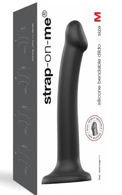 strap-on-me Dual Density Dildo Black - - Strap On Sextoys