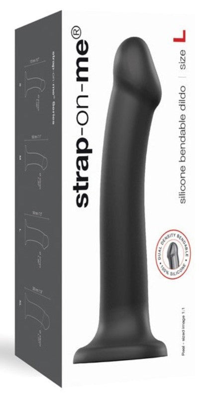 strap-on-me Dual Density Dildo Black - - Strap On Sextoys