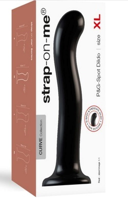 Strap-On-Me P & G Spot Dildo Black - - Strap On Sextoys