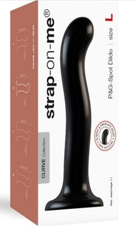 Strap-On-Me P & G Spot Dildo Black - - Strap On Sextoys