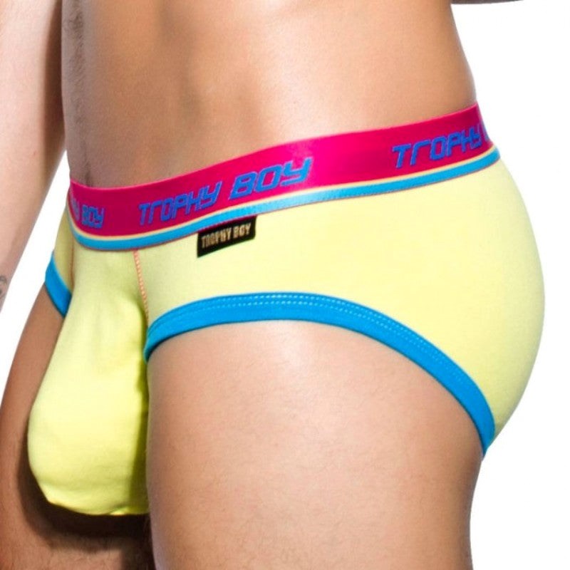 Trophy Boy Brief Bright Yellow - S - Jocks and G-Strings