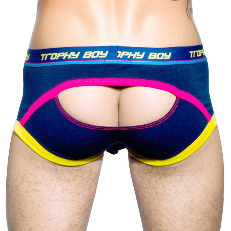 Trophy Boy Eclipse Boxer With Show-It - Navy - Mens Briefs And Boxers