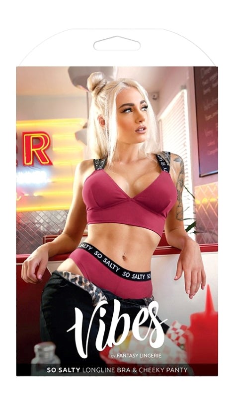 VIBES SO SALTY Longline Bra & Cheeky Panty - - Bras and Bra Sets